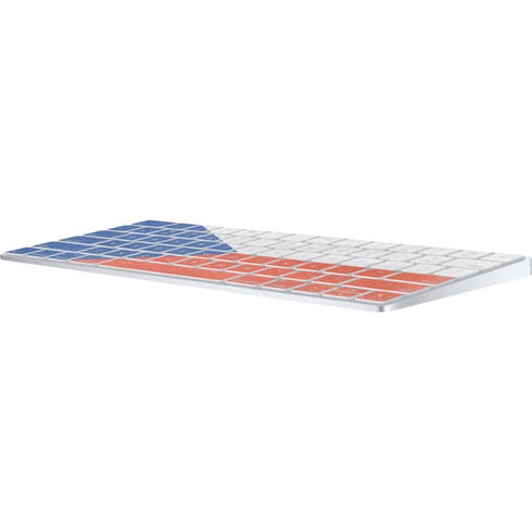 Czech Republic Flag Distressed Magic Keyboard Skin