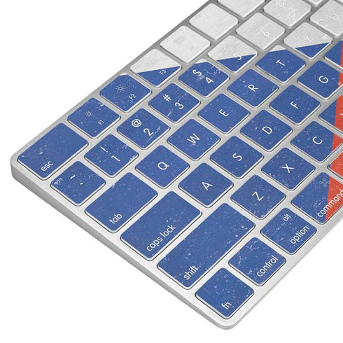 Czech Republic Flag Distressed Magic Keyboard Skin
