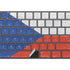 Czech Republic Flag Distressed Magic Keyboard with Numeric Keypad Skin