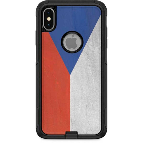 Czech Republic Flag Distressed Otterbox Commuter iPhone Skin