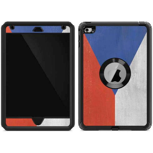 Czech Republic Flag Distressed Otterbox Defender iPad Skin