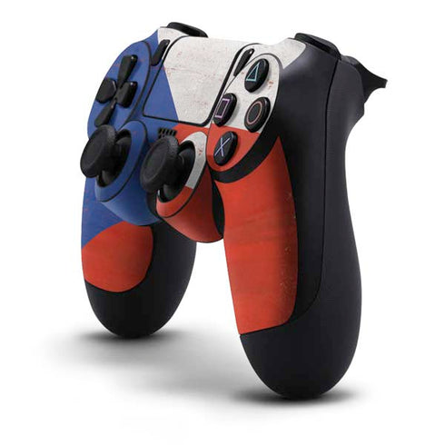 Czech Republic Flag Distressed PS4 Controller Skin