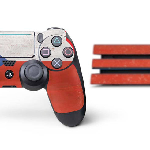 Czech Republic Flag Distressed PS4 Pro Bundle Skin