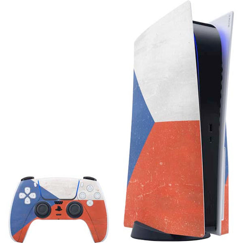 Czech Republic Flag Distressed PS5 Bundle Skin