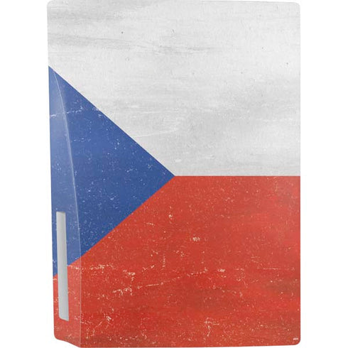 Czech Republic Flag Distressed PS5 Console Skin