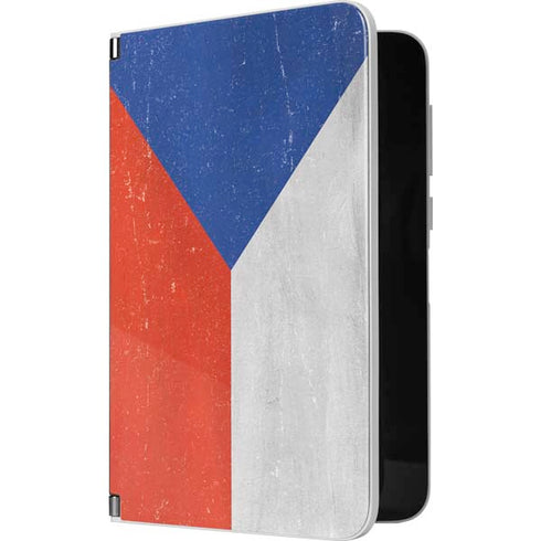 Czech Republic Flag Distressed Surface Duo Skin