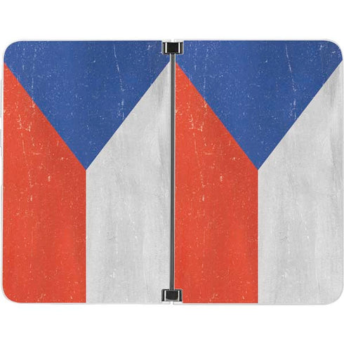 Czech Republic Flag Distressed Surface Duo Skin