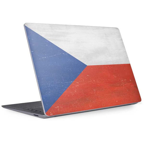 Czech Republic Flag Distressed Surface Laptop 3 13.5in Skin