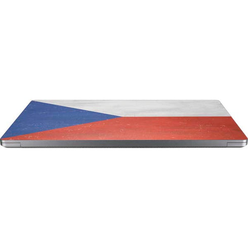 Czech Republic Flag Distressed Surface Laptop 4 15in Skin