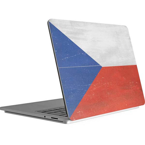 Czech Republic Flag Distressed Surface Laptop Studio Skin
