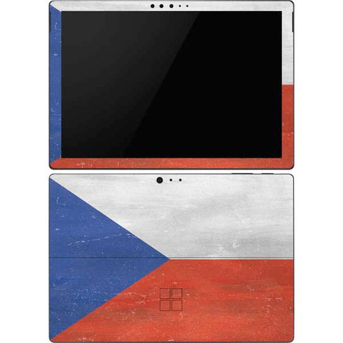 Czech Republic Flag Distressed Surface Pro 6 Skin