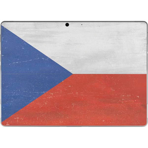 Czech Republic Flag Distressed Surface Pro 8 Skin