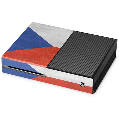 Czech Republic Flag Distressed Xbox One Console Skin