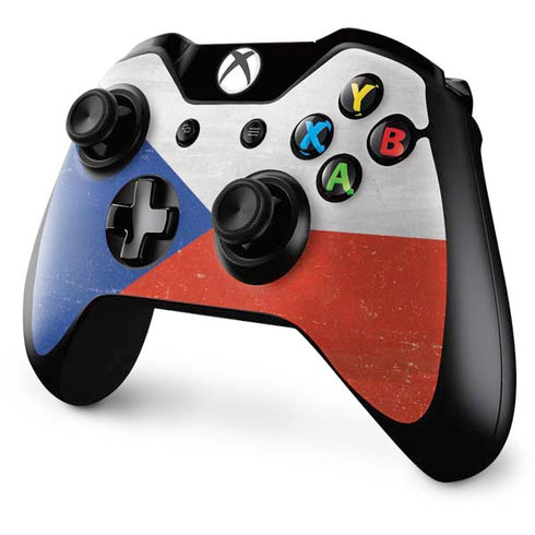 Czech Republic Flag Distressed Xbox One Controller Skin