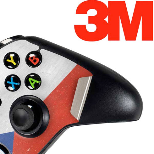 Czech Republic Flag Distressed Xbox One Controller Skin
