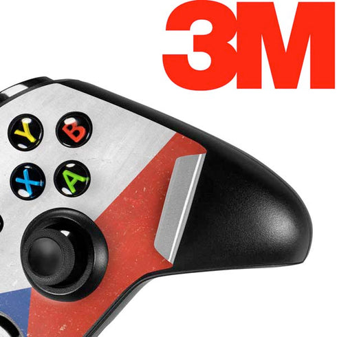 Czech Republic Flag Distressed Xbox One X Controller Skin