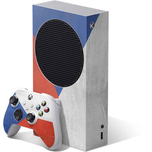 Czech Republic Flag Distressed Xbox Series S Skins
