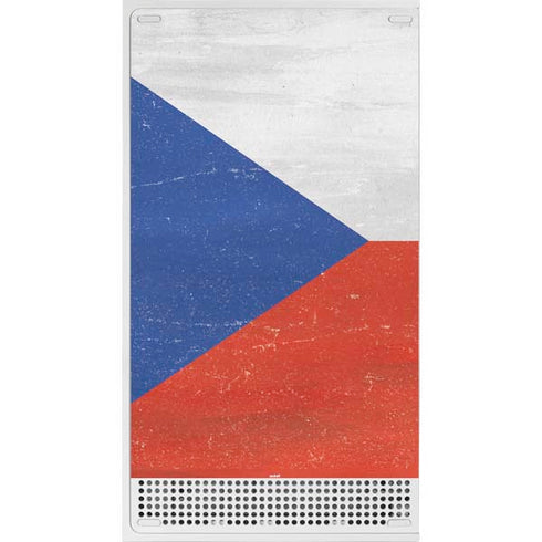 Czech Republic Flag Distressed Xbox Series S Console Skin