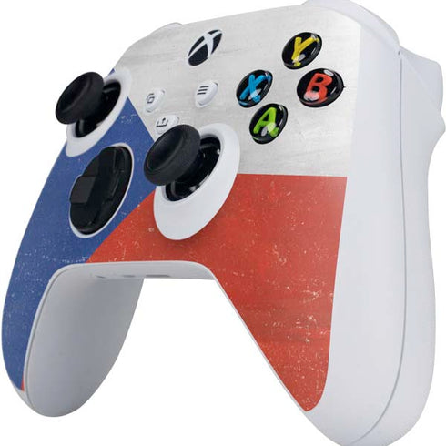 Czech Republic Flag Distressed Xbox Series S Controller Skin