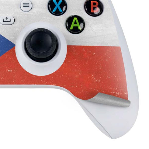Czech Republic Flag Distressed Xbox Series S Controller Skin