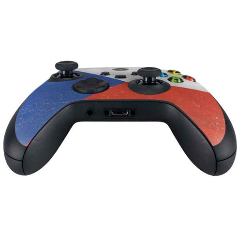 Czech Republic Flag Distressed Xbox Series X Controller Skin