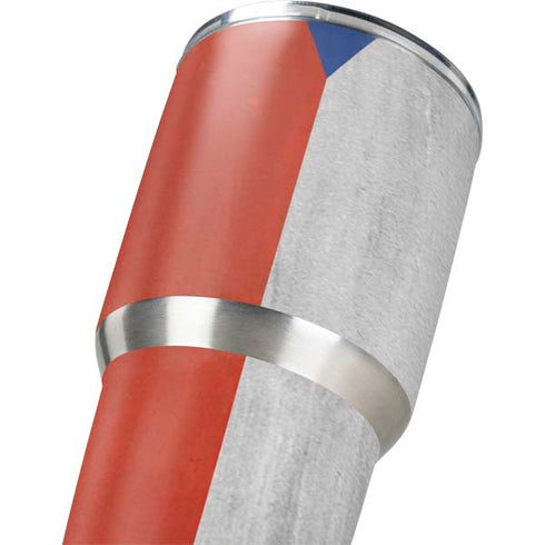 Czech Republic Flag Distressed Yeti 30oz Rambler Tumbler Skin