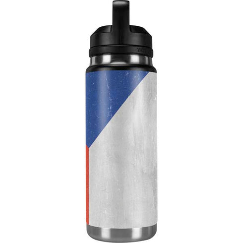 Czech Republic Flag Distressed YETI Rambler 26oz Bottle Skin
