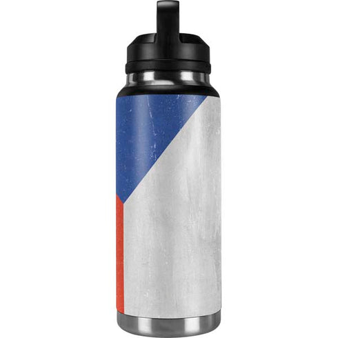 Czech Republic Flag Distressed YETI Rambler 36oz Bottle Skin