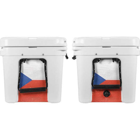 Czech Republic Flag Distressed YETI Tundra 35 Hard Cooler Skin