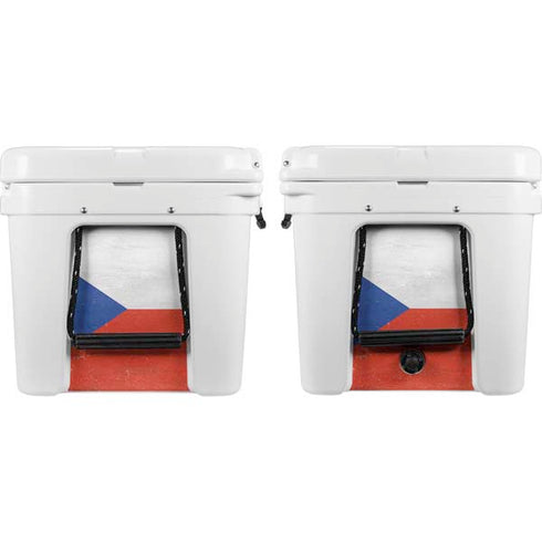 Czech Republic Flag Distressed YETI Tundra 65 Hard Cooler Skin