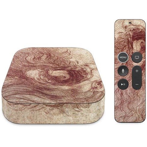 Leonardo da Vinci Sketch of a roaring lion Apple TV Skin