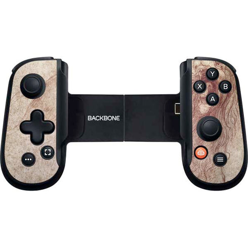 da Vinci - Sketch of a roaring lion by Da Vinci Backbone One for iPhone Game Controller Skin