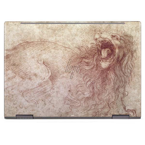 Leonardo da Vinci Sketch of a roaring lion HP Envy Skin