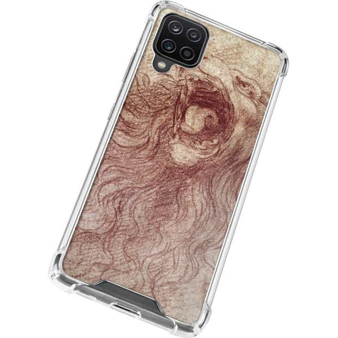 Leonardo da Vinci Sketch of a roaring lion Galaxy A12 Clear Case