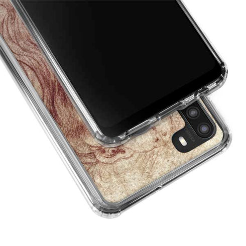 Leonardo da Vinci Sketch of a roaring lion Galaxy A21 Clear Case