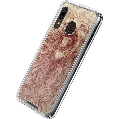 Leonardo da Vinci Sketch of a roaring lion Galaxy A30 Clear Case