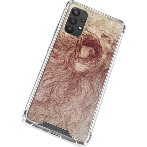 Leonardo da Vinci Sketch of a roaring lion Galaxy A32 5G Clear Case