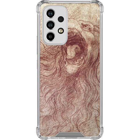 Leonardo da Vinci Sketch of a roaring lion Galaxy A33 5G Clear Case