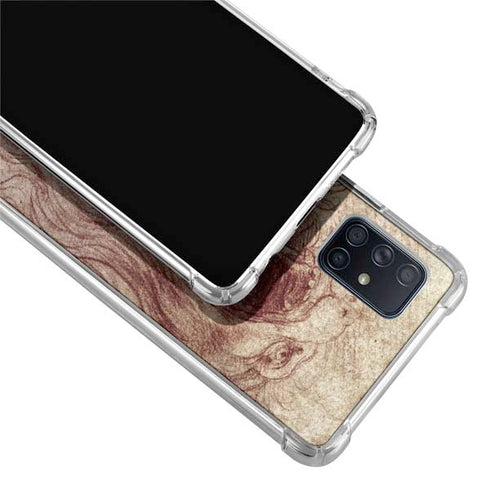 Leonardo da Vinci Sketch of a roaring lion Galaxy A51 5G Clear Case