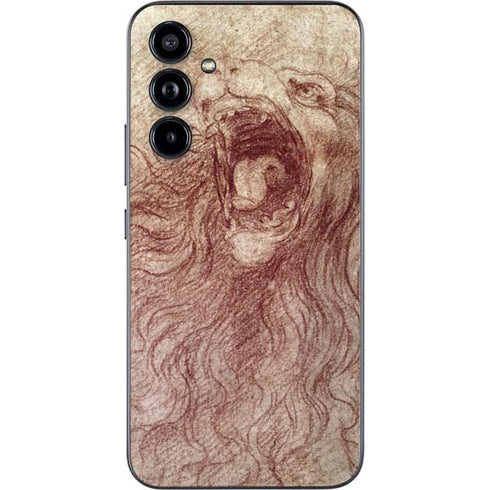 Leonardo da Vinci Sketch of a roaring lion Galaxy A54 5G Skin