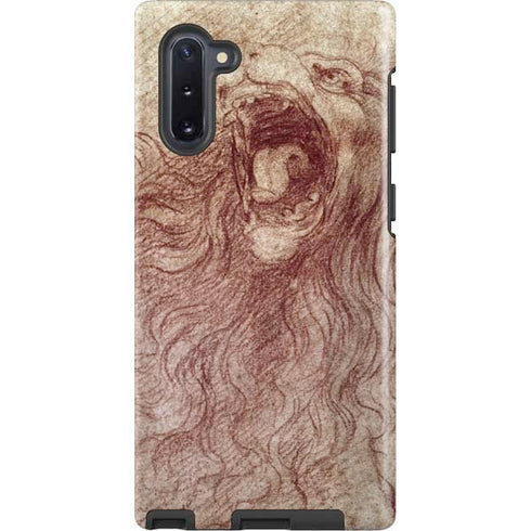 Leonardo da Vinci Sketch of a roaring lion Galaxy Note 10 Pro Case