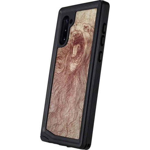 Leonardo da Vinci Sketch of a roaring lion Galaxy Note 10 Waterproof Case
