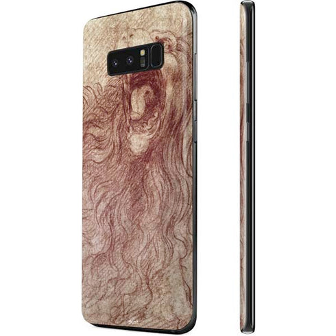 Leonardo da Vinci Sketch of a roaring lion Galaxy Note 8 Skin