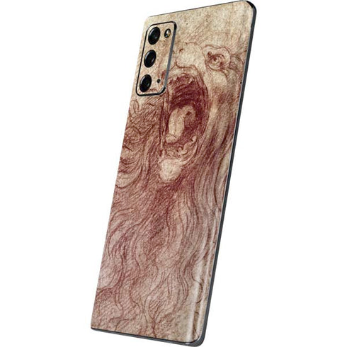 Leonardo da Vinci Sketch of a roaring lion Galaxy Note20 5G Skin