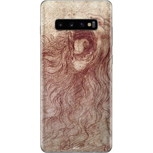 Leonardo da Vinci Sketch of a roaring lion Galaxy S10 Plus Skin