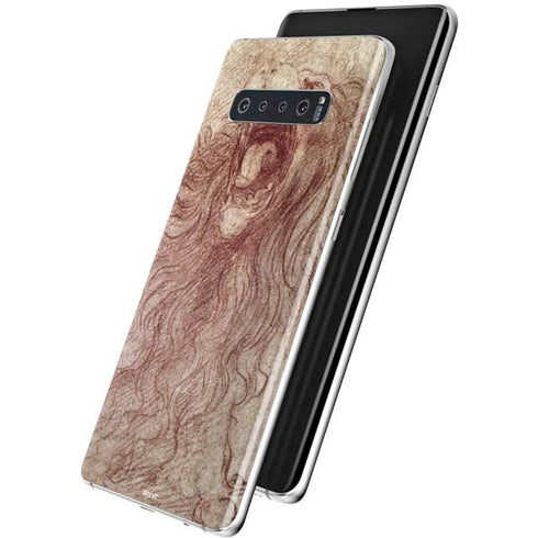 Leonardo da Vinci Sketch of a roaring lion Galaxy S10 Plus Skin