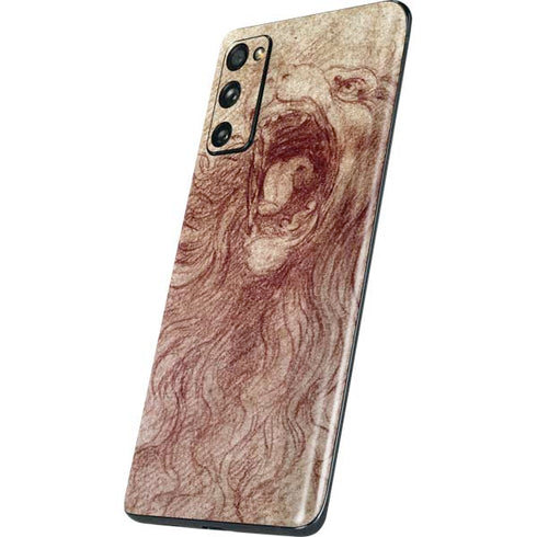 Leonardo da Vinci Sketch of a roaring lion Galaxy S20 Fan Edition Skin