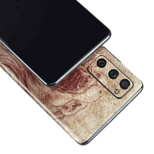 Leonardo da Vinci Sketch of a roaring lion Galaxy S20 Fan Edition Skin