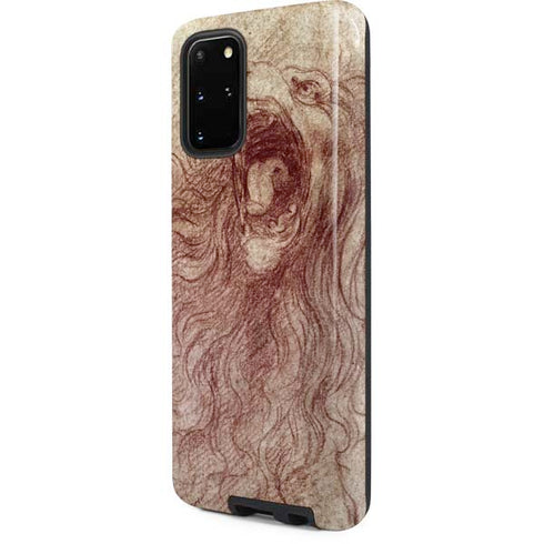 Leonardo da Vinci Sketch of a roaring lion Galaxy S20 Plus Pro Case