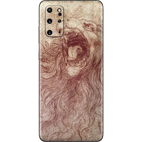 Leonardo da Vinci Sketch of a roaring lion Galaxy S20 Plus Skin